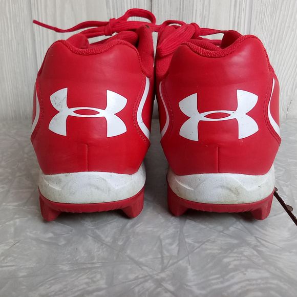 MLB Authentic Red & White Under Armour Cleats main image 8